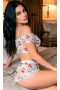 Arzu Sexshop  Çilek Desenli Seksi Büstiyer ve Mini Etek