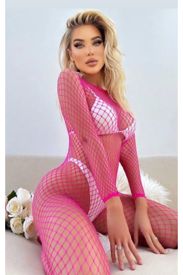 Arzu Sexshop Pembe Geniş File Vücut Çorabı 