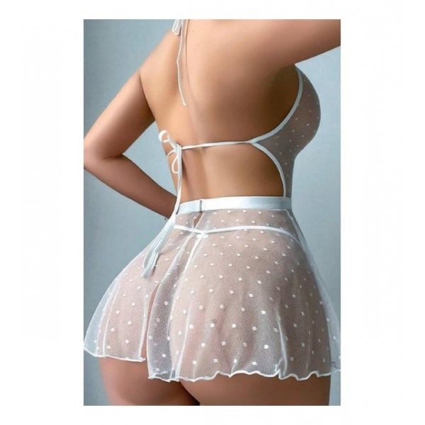 Arzu Sexshop Beyaz Dantel Takım