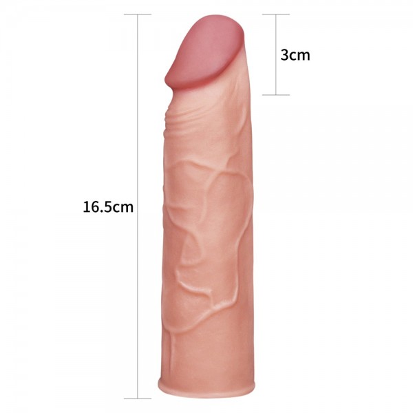 Tender Realistik Dokuda 2.5 Cm Uzatmalı Penis Kılıfı