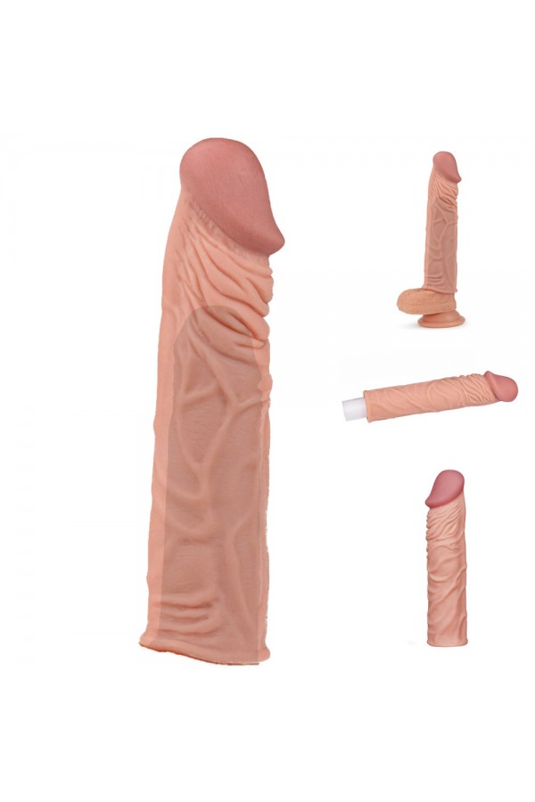 Tender Realistik Dokulu 5cm Uzatmalı Penis Kılıfı