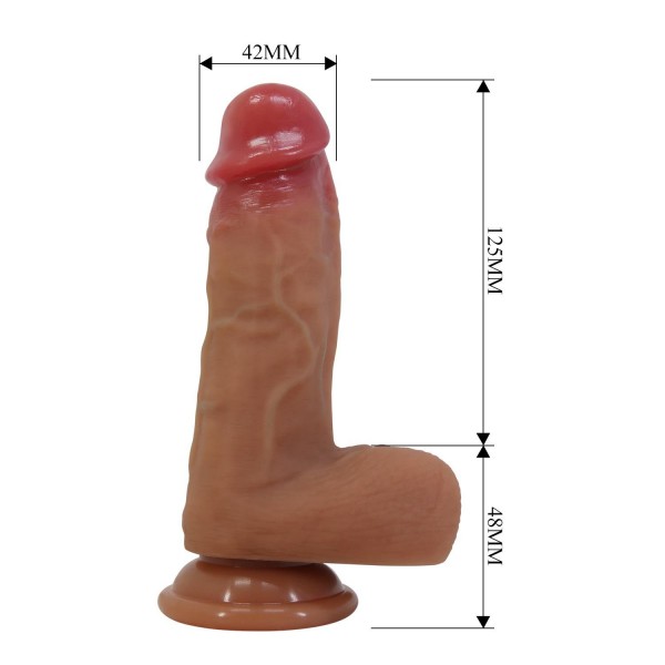  Realistik Vantuzlu Dildo Penis 17,3 cm