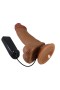 Çift Katmanlı Gerçekçi Titreşimli Dildo Vibratör Penis  19,4 cm