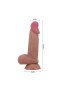  Kıkırdak Yapılı Çift Katmanlı Gerçekçi Dildo Penis 19,4 cm