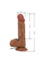Çift Katmanlı Gerçekçi Titreşimli Dildo Vibratör Penis 21,8 cm