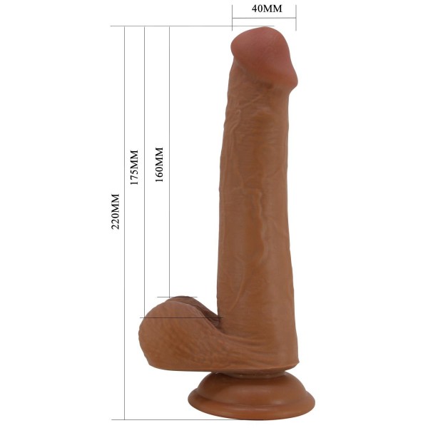  Yeni Nesil Çift Katmanlı Realistik Vantuzlu Dildo Penis 22 cm
