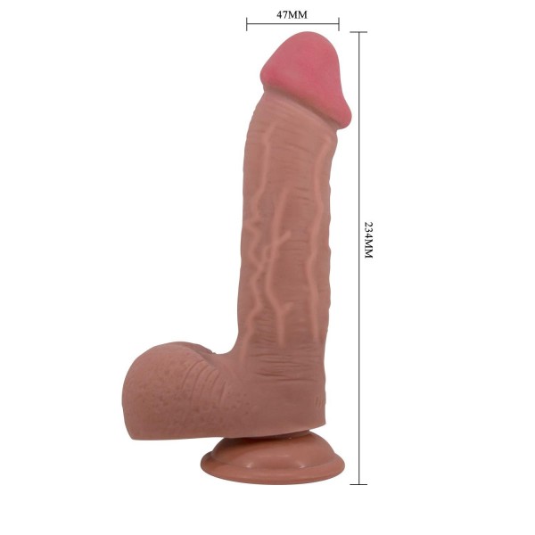 Çift Katmanlı Gerçekçi Melez Dildo Penis 23,4 cm