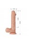 26 cm Titreşimli Gerçekçi Kalın Dildo Penis - Bergrisi