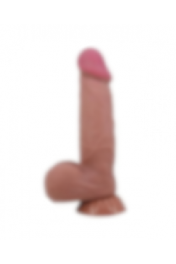  Kıkırdak Yapılı Çift Katmanlı Melez Gerçekçi Dildo Penis 21,8 cm