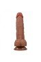 Damarlı Cock Serisi Ultra Yumuşak Dönebilen ve Isınabilen 20 Cm Titreşimli Penis