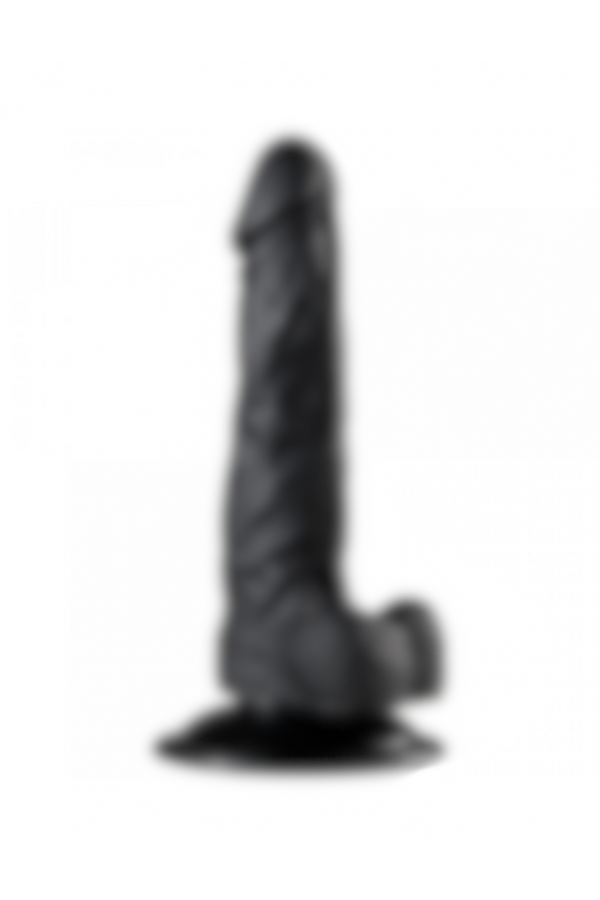  Siyah Realistik Vantuzlu Zenci Dildo Penis 19,5 cm 