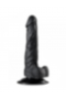 Siyah Realistik Vantuzlu Zenci Dildo Penis 19,5 cm