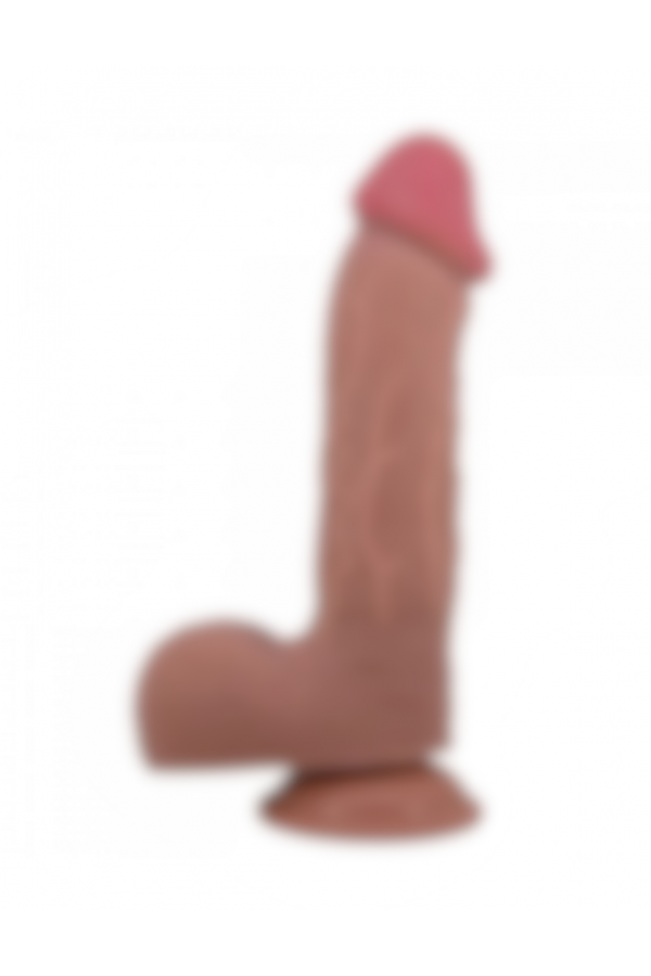  Çift Katmanlı Gerçekçi Melez Dildo Penis 23,4 cm