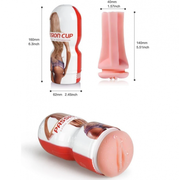 Passion Cup For Men Masturbation Realistik Vajina